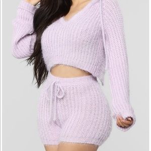 Lavender Hoodie fashion nova set